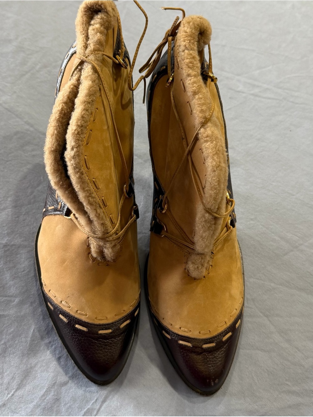 Michelle K Brown Leather Stiletto Heel Pump